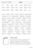 Vorschau - Arbeitsblätter - Leseblatt Ch ch für Klasse 1 - Deckblatt