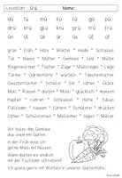Vorschau - Arbeitsblätter - Leseblatt Ü ü für Klasse 1 - Deckblatt