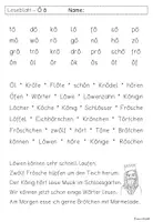 Vorschau - Arbeitsblätter - Leseblatt Ö ö für Klasse 1 - Deckblatt