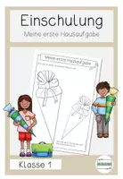 Vorschau - Arbeitsblätter - Erste Hausaufgabe - Zum ersten Schultag - Einschulung - Deckblatt