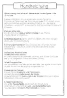 Vorschau - Arbeitsblätter - Erste Hausaufgabe - Zum ersten Schultag - Einschulung - Seite 1