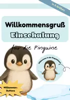 Vorschau - Poster - Willkommen Pinguine dein Gruß zum Schulanfang - Deckblatt