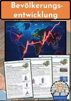 Vorschau - Arbeitsblätter - Weltweite Bevölkerungsentwicklung: Zwischen Wachstum und Schrumpfung - Deckblatt