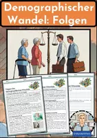 Vorschau - Arbeitsblätter - Folgen des demographischen Wandels - Deckblatt