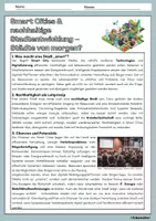 Vorschau - Arbeitsblätter - Smart Cities & nachhaltige Stadtentwicklung - Städte von morgen? - Seite 1