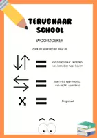 Voorbeeld - Back to school woordzoekers - Voorblad