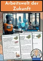 Vorschau - Arbeitsblätter - Arbeitswelt der Zukunft – Zwischen Digitalisierung und Fachkräftemangel - Deckblatt
