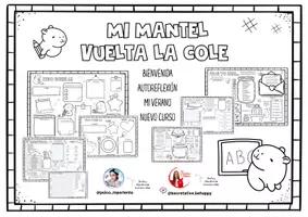 Vista previa - Hojas de trabajo - MANTELES VUELTA AL COLE. Inicio de curso - Portada