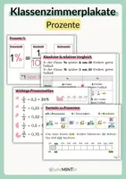 Vorschau - Poster - Klassenzimmerplakate "Prozente" (P, G, p%) - Deckblatt