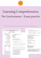 Vorschau - Arbeitsblätter - Listening Comprehension - The Environment (exam practice) - Deckblatt