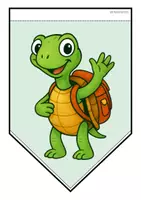 Vorschau - Mal- und Bastelvorlagen - Schildkrötenklasse - Girlande (Schulstart) - Seite 2