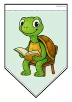 Vorschau - Mal- und Bastelvorlagen - Schildkrötenklasse - Girlande (Schulstart) - Seite 3