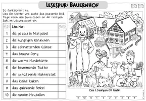 Vorschau - Arbeitsblätter - Bauernhof: Mini-Lesespur (3-fach diff.) & Lesespiel "Ich habe, wer hat?" - Seite 3