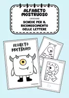 anteprima - Esercizi - ALFABETO MOSTRUOSO per il riconoscimento delle lettere - Pagina di copertina