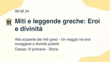 anteprima - Presentazioni / Lavagne - Miti e leggende greche: Eroi e divinità - Presentazione - Pagina 1