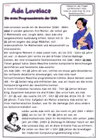 Vorschau - Arbeitsblätter - FREEBIE Rechnen & Lesen Ada Lovelace – Die erste Programmiererin der Welt - Seite 2