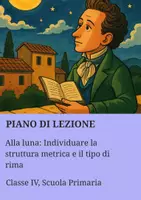 anteprima - Piani di lezione - "Alla luna" di Giacomo Leopardi: Individuare la struttura metrica e il tipo di rima - Pagina di copertina
