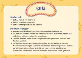 Vorschau - Spiele - Spanisch Kartenpaarspiel - Erste Vokabeln: Sich vorstellen (A1) - Seite 2