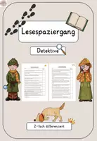 Vorschau - Arbeitsblätter - Lesespaziergang - Detektive (2-fach differenziert) - Deckblatt