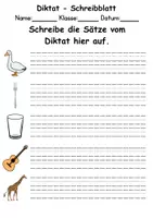 Vorschau - Arbeitsblätter - GRATIS - Diktat Thema Buchstabe G - DaZ/DaF, Deutsch (Klasse 1 bis 4) - Seite 2