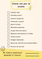 anteprima - Materiale di supporto/inclusione - Check-list attività pre-scuola - Pagina di copertina