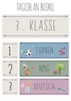 Vorschau - Präsentationen/Tafelbilder - Tagesplan / Tagestransparenz / Fächer - pastellfarben bunt - Deckblatt