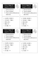 Aperçu - Feuilles d'exercices - Ceintures Calcul écrit - Page 1