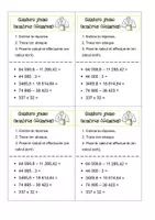 Aperçu - Feuilles d'exercices - Ceintures Calcul écrit - Page 3