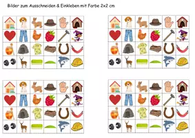Vorschau - Mal- und Bastelvorlagen - Vokabelbilder Buchstabe H - Bilder zum ausschneiden (Klasse 1 und 2) - Seite 2