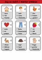 Vorschau - Mal- und Bastelvorlagen - Sag es nicht Buchstabe H - DaZ/DaF, Deutsch (Spiel) - Seite 1