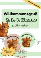 Vorschau - Poster - Willkommen zurück 2. 3. 4. Eichhörnchen - Deckblatt