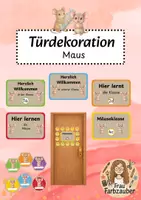 Vorschau - Mal- und Bastelvorlagen - Türschild Klassenzimmer Maus / Mäuseklasse - Deckblatt