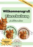 Vorschau - Poster - Willkommensgruß für deine Eichhörnchenklasse - Deckblatt