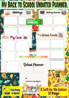 Aperçu - Feuilles d'exercices - My Back to School Undated Planner. - Page de couverture