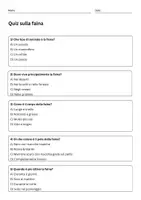 anteprima - Quiz - Descrivere in dettaglio faina, le sue caratteristiche e il suo ruolo nell'ambiente o nel contesto di studio - Pagina 1