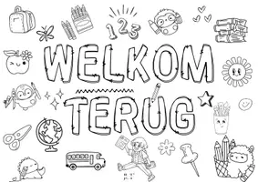 Voorbeeld - welkom terug kleurplaat - Voorblad