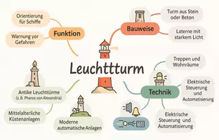 Vorschau - Arbeitsblätter - Arbeitsblätter zum Thema "Leuchtturm" + Lösung & MP3 + Mindmap + Infografik - Seite 2