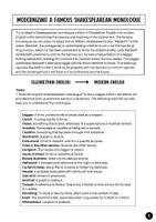 Vorschau - Arbeitsblätter - Shakespeare: Modernizing a Famous Monologue from Macbeth - Seite 2