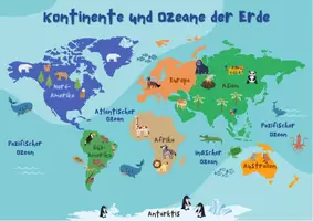 Vorschau - Arbeitsblätter - KONTINENTE / Poster und Tafelbild - Seite 1