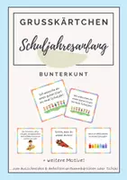 Vorschau - Anderer Materialtyp - Grußkärtchen Schuljahresanfang - Deckblatt