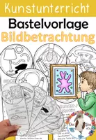 Vorschau - Arbeitsblätter - Kunst - Bildbetrachtung - Bildvermittlung - Bastelvorlage - Fächer - Deckblatt