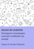 anteprima - Piani di lezione - Distinguere onomatopee naturali e artificiali con esempi - PL - Pagina di copertina