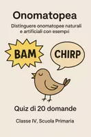 anteprima - Quiz - Distinguere onomatopee naturali e artificiali con esempi - Quiz - Pagina di copertina