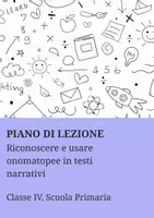 anteprima - Piani di lezione - Riconoscere e usare onomatopee in testi narrativi - PL - Pagina di copertina