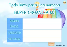Vista previa - Hojas de trabajo - Organizador semanal - página 2
