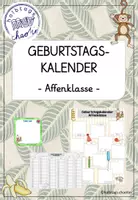 Vorschau - Anderer Materialtyp - Affenklasse - Geburtstagskalender - Deckblatt