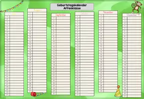Vorschau - Anderer Materialtyp - Affenklasse - Geburtstagskalender - Seite 2