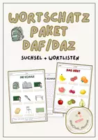 Vorschau - Arbeitsblätter - WORTSCHATZ - PAKET DaF/DaZ – Suchsel & Wortlisten - Deckblatt