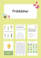 Vorschau - Mal- und Bastelvorlagen - Frühblüher 1. bis 3. Klasse inkl. Bild- und Wortkarten - Deckblatt