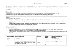 Vorschau - Stundenentwürfe - Unterrichtsentwurf zum Thema Steinzeit (Klasse 5) - Seite 1